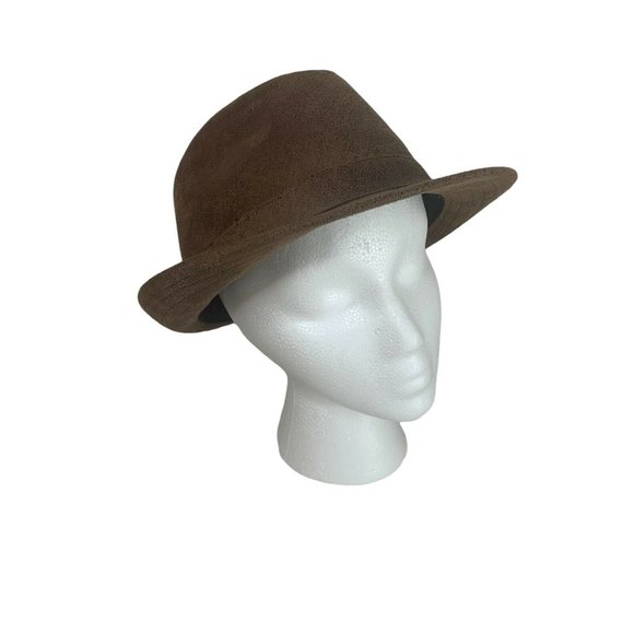 Herschel Hat Company Other - Herschel Hat Company Men's Fedora Size L Large Faux Suede Look Brown Polyester